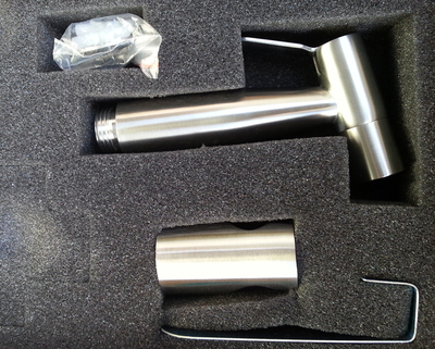 拉絲304不銹鋼馬桶沖洗閥洗車按壓婦洗菜花灑手持噴槍四件套包郵